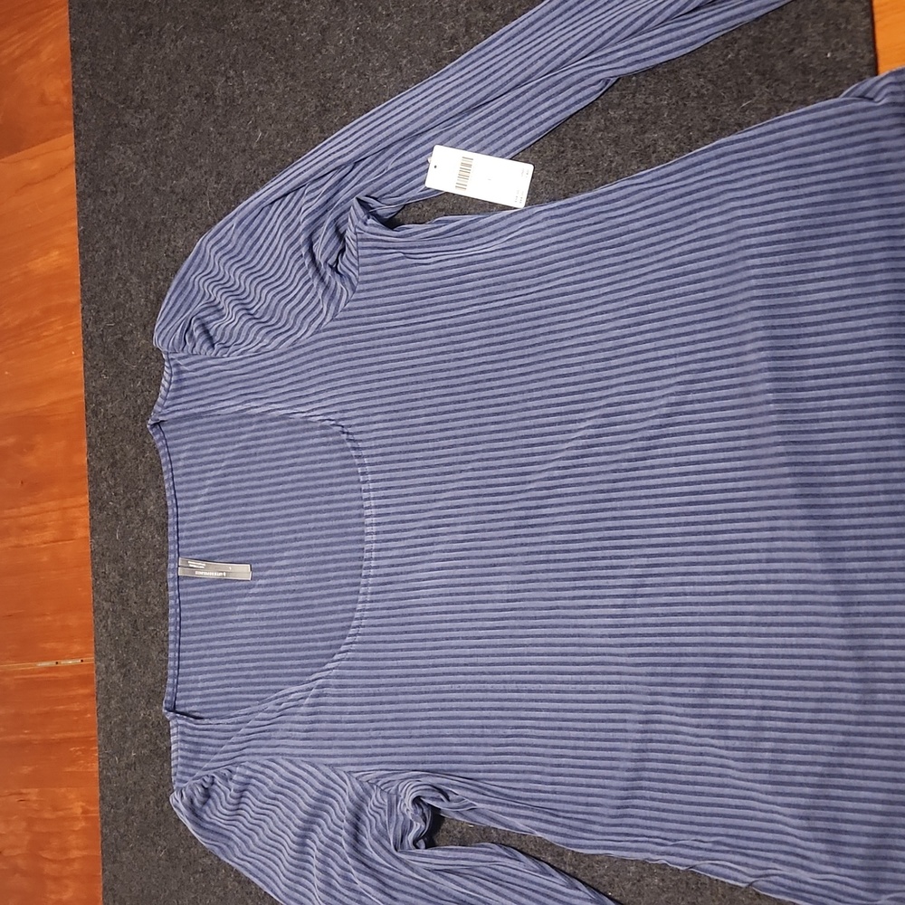 NWT - Large -Anthropologie Blue Striped Long Sleeve Top